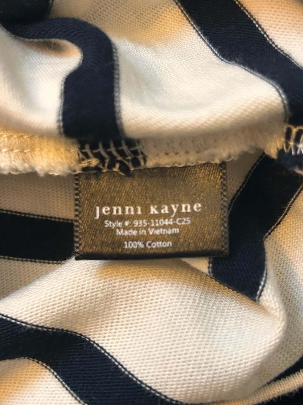 Jenni Kayne Claude Striped Long Sleeve Cotton Tee XXL NWOT quiet luxury minimal - Picture 9 of 10